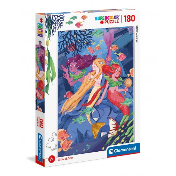 Mermaids - 180 piezas - Supercolor Puzzle