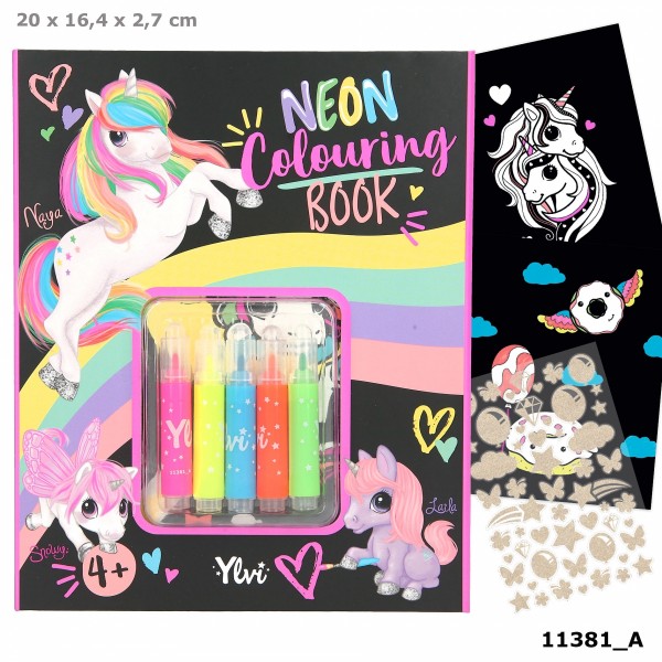 Ylvi set libro de colorear neón