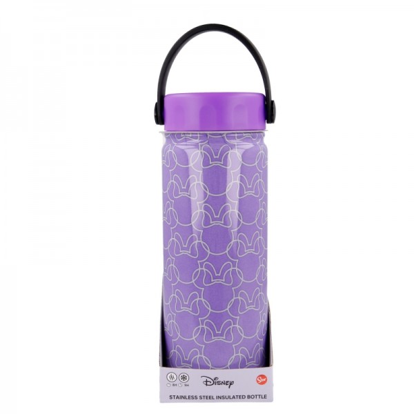 BOTELLA ACERO INOXIDABLE TERMO CON ASA 530 ML | MINNIE