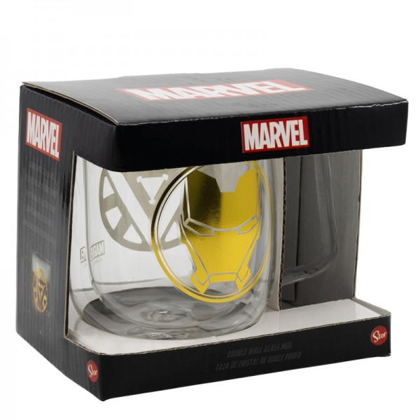 TAZA DE CRISTAL DE DOBLE PARED 290 ML | MARVEL