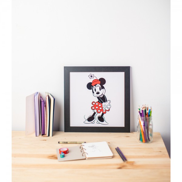 PRINT ENMARCADO 30X30 CM DISNEY MINNIE CLASSIC