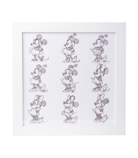PRINT ENMARCADO 30X30 CM DISNEY MINNIE SKETCH