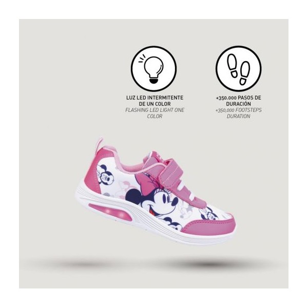 Deportiva Suela Pvc Con Luces Minnie