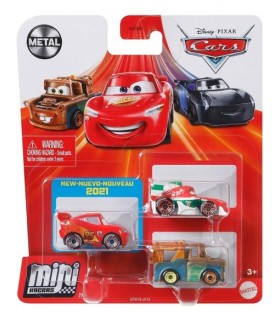 Disney Cars Pack de 3 mini vehículos