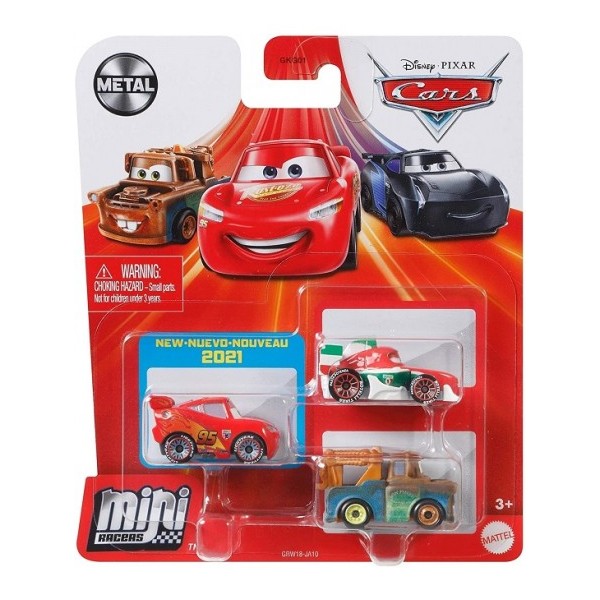 Disney Cars Pack de 3 mini vehículos