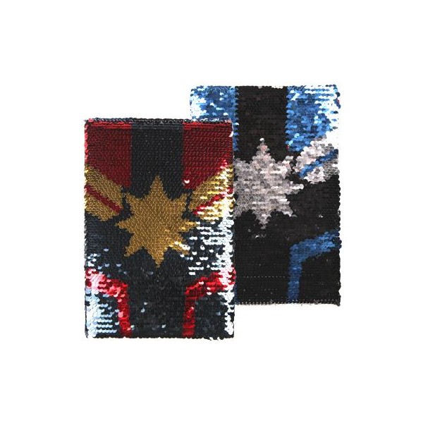 CUADERNO PREMIUM LENTEJUELAS CAPTAIN MARVEL