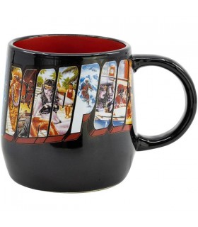 TAZA CERAMICA GLOBE 380 ML EN CAJA REGALO DEAD POOL