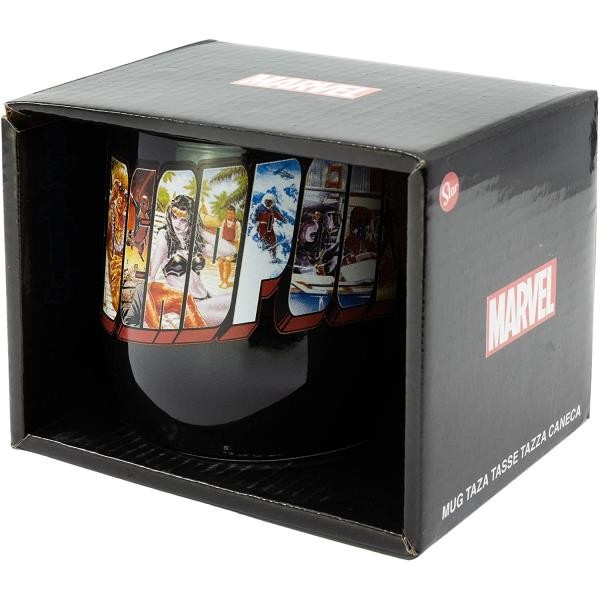 TAZA CERAMICA GLOBE 380 ML EN CAJA REGALO DEAD POOL