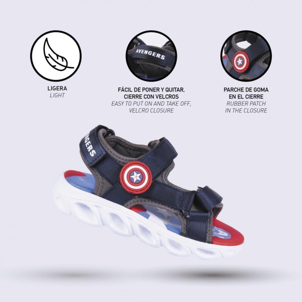 SANDALIAS TRAVESÍA/DEPORTIVAS TÉCNICA AVENGERS CAPITAN AMERICA, MAGIC DISNEY