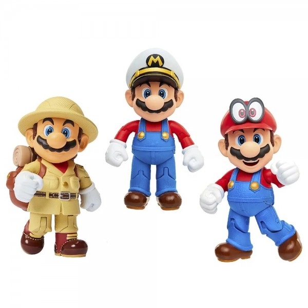 Blister 3 figuras Super Mario Nintendo 10cm