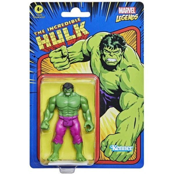 Hasbro Marvel Legends Series - Figura de Hulk de 9.5 cm - Colección Retro 375, Magic Disney