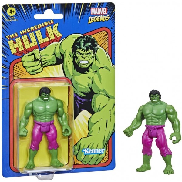 Hasbro Marvel Legends Series - Figura de Hulk de 9.5 cm - Colección Retro 375, Magic Disney