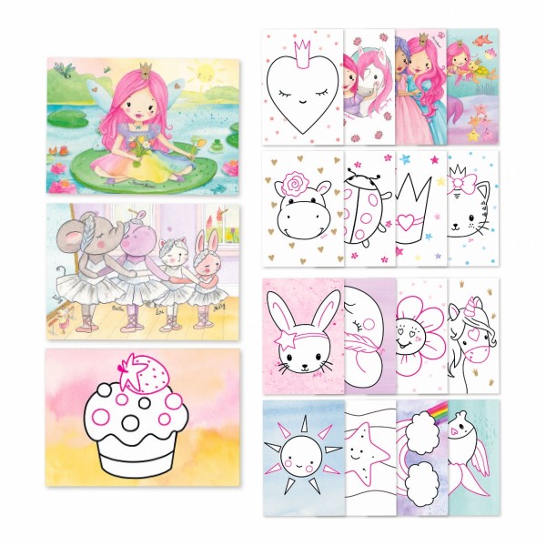Princess Mimi set creativo pegamento de purpurina, Magic Disney