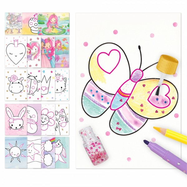 Princess Mimi set creativo pegamento de purpurina, Magic Disney