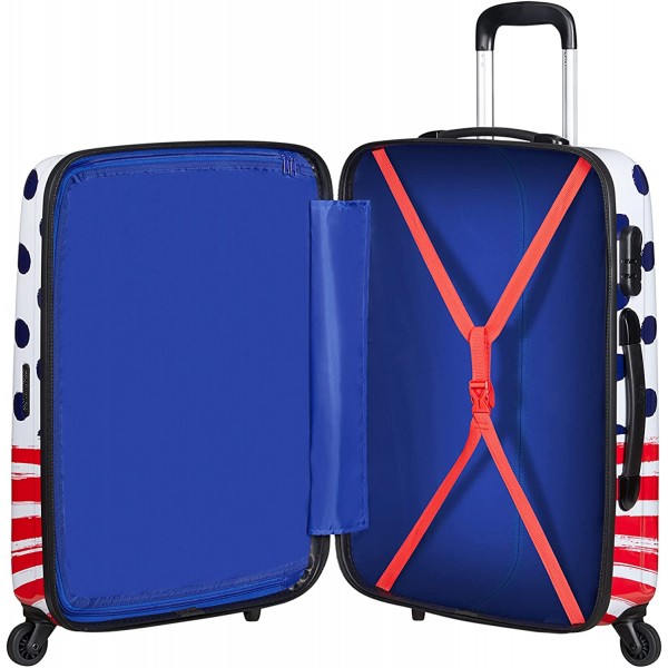 Maleta Minnie Blue Dots (4 ruedas) 65cm, Magic Disney