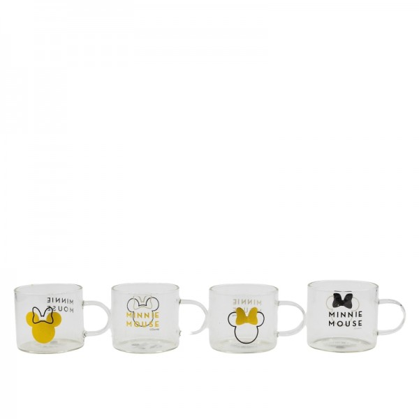 SET 4 TAZAS DE CRISTAL EXPRESSO MINNIE