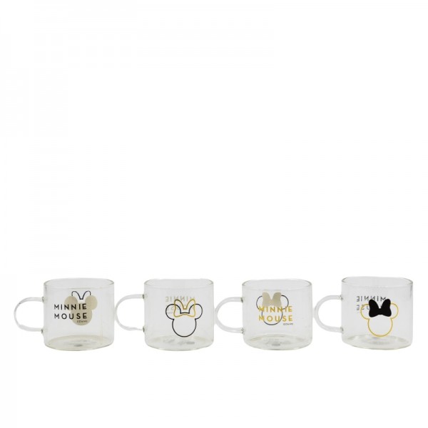 SET 4 TAZAS DE CRISTAL EXPRESSO MINNIE