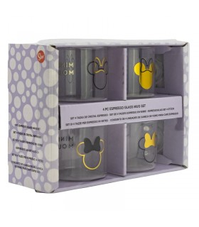 SET 4 TAZAS DE CRISTAL EXPRESSO MINNIE