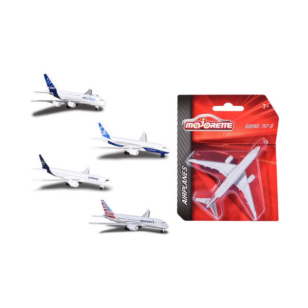 Avion pasajeros metal 7,5cm surtido 13cm