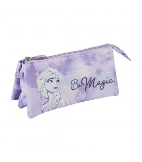 Estuche portatodo 3 compartimentos Frozen II Elsa. Magic Disney
