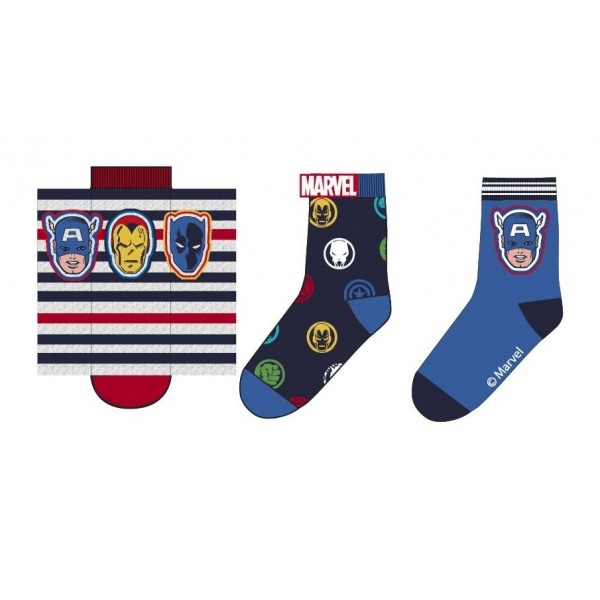 Pack 3 calcetines infantiles Avengers, Magic Disney