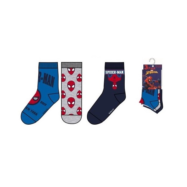 Pack 3 calcetines infantiles Spiderman, Magic Disney