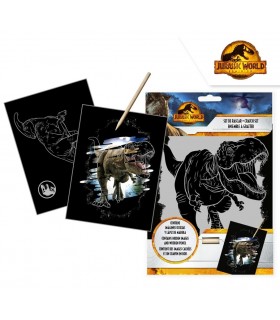 SET DE PAPELERIA SCRATCH ART JURASSIC WORLD