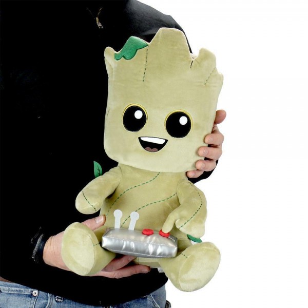 Guardianes de la galaxia Baby Groot con botón Hugme