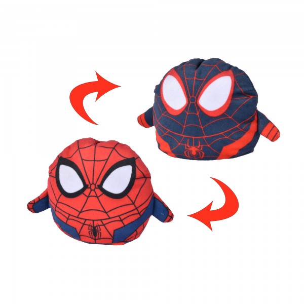 MARVEL: SPIDER-MAN PELUCHE REVERSIBLE SPIDERMAN/MILES MORALES 8 CM