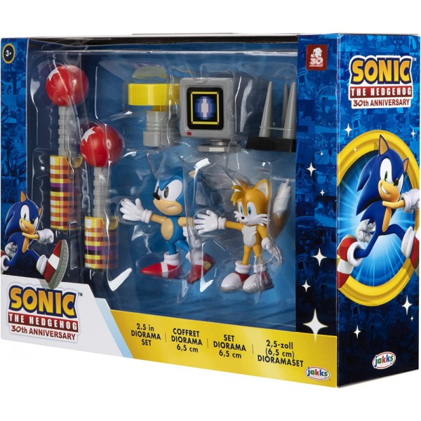 Super Sonic The Hedgehog shadow cerca de mí 2.5 "Figura de acción Diorama Set Nuevo