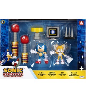 Super Sonic The Hedgehog shadow cerca de mí 2.5 "Figura de acción Diorama Set Nuevo