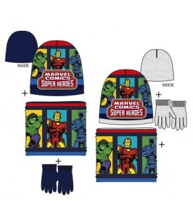 Gorro+guante+braga de cuello Avengers