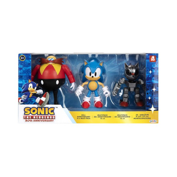 Blister 3 figuras 30Th Anniversary Sonic The Hedgehog 10cm
