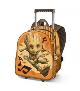TROLLEY I AM GROOT MULTICOLOR MOCHILA 3D CON RUEDAS PEQUEÑA I AM GROOT SOUNDTRACK