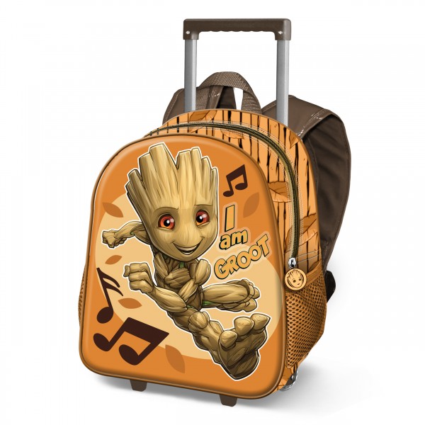 TROLLEY I AM GROOT MULTICOLOR MOCHILA 3D CON RUEDAS PEQUEÑA I AM GROOT SOUNDTRACK
