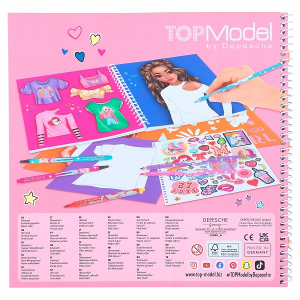 T-Shirt Designer cuaderno para colorear TOPModel