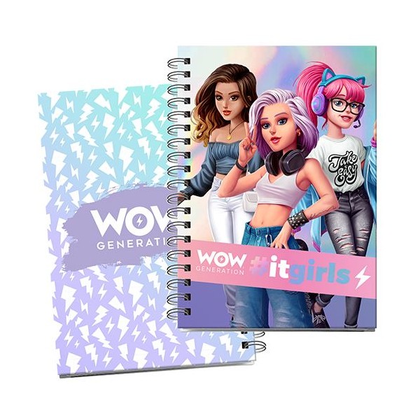 LIBRETA A5 TAPA DURA WOW GENERATION