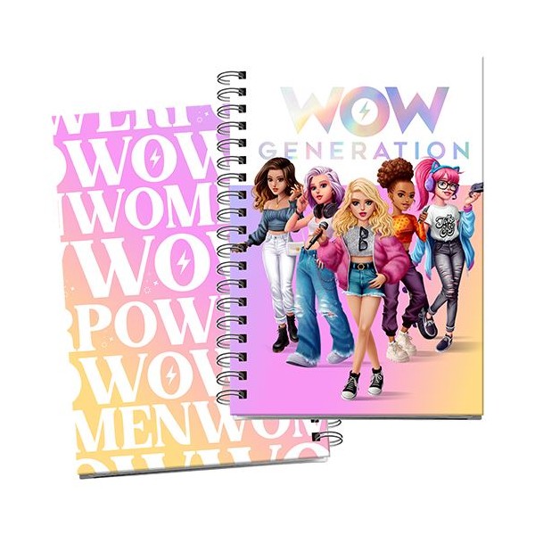 LIBRETA A5 TAPA DURA WOW GENERATION