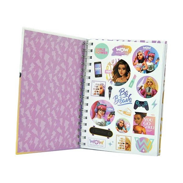 LIBRETA A5 TAPA DURA WOW GENERATION