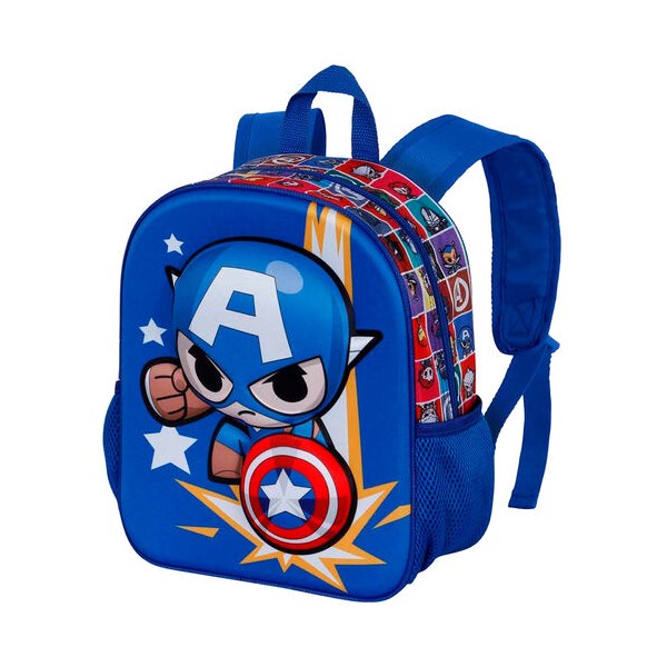 Mochila 3D Punch Capitan America Vengadores Avengers Marvel