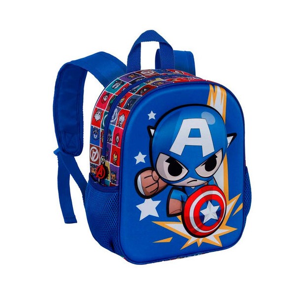 Mochila 3D Punch Capitan America Vengadores Avengers Marvel