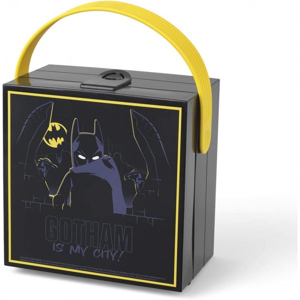 LEGO Batman Lunch Box with Handle/Portable Storage Box - Black