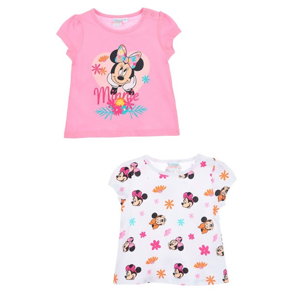 Lote 2 camisetas para bebé Minnie