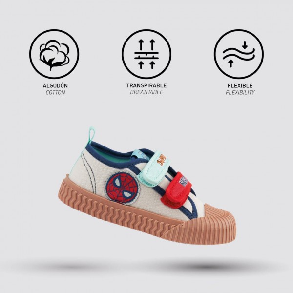 ZAPATILLA LONETA SUELA PVC VELCRO SPIDERMAN