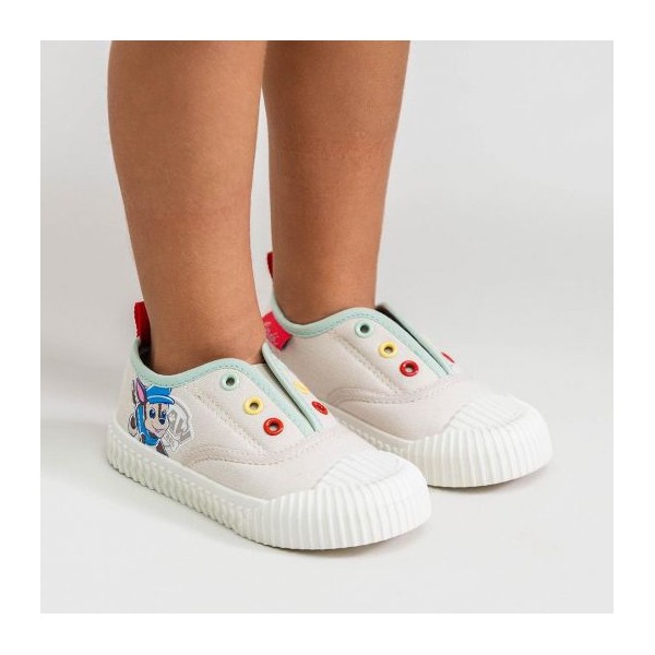 Zapatilla Loneta Suela Pvc Elásticos Paw Patrol