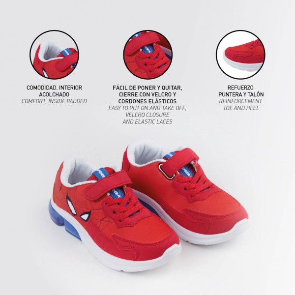 DEPORTIVA SUELA PVC CON LUCES SPIDERMAN