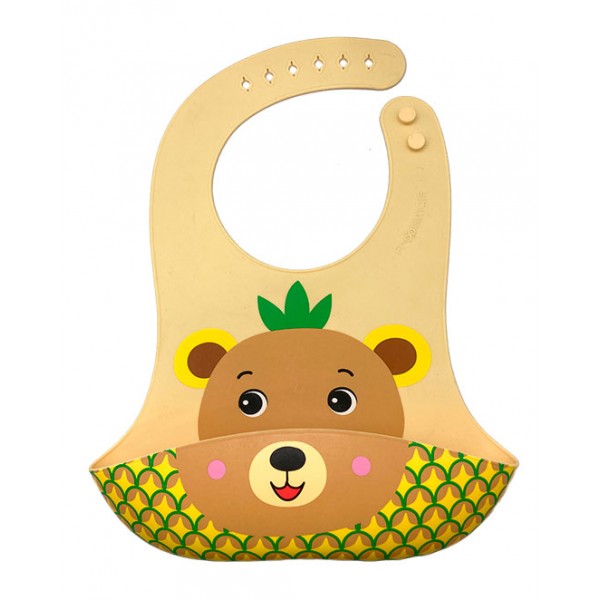 Babero silicona Bubba Tropibear Frootimals
