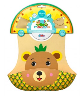 Babero silicona Bubba Tropibear Frootimals