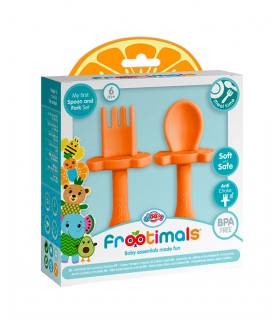 SET CUCHARA Y TENEDOR ORANGIEFLY FROOTIMALS