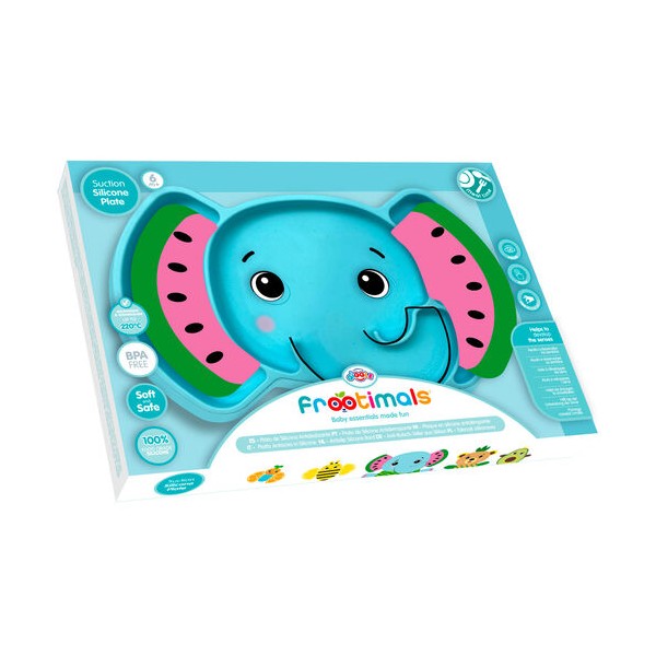 Plato silicona antideslizante Melany Melephant Frootimals